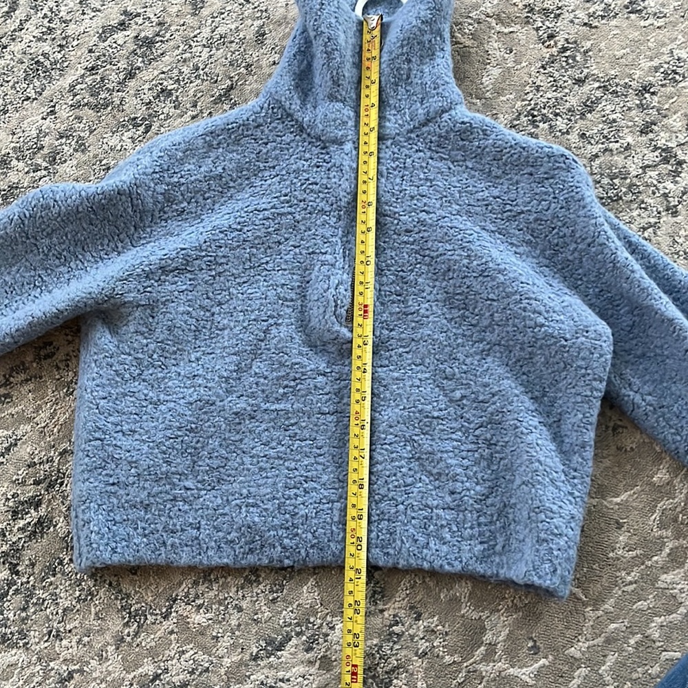 Wilfred Aritzia Cropped Gwyneth Sweater Alpaca 1/2 Zip - Picture 9 of 12